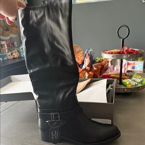 Style & Co. Black Over the Knee Boots